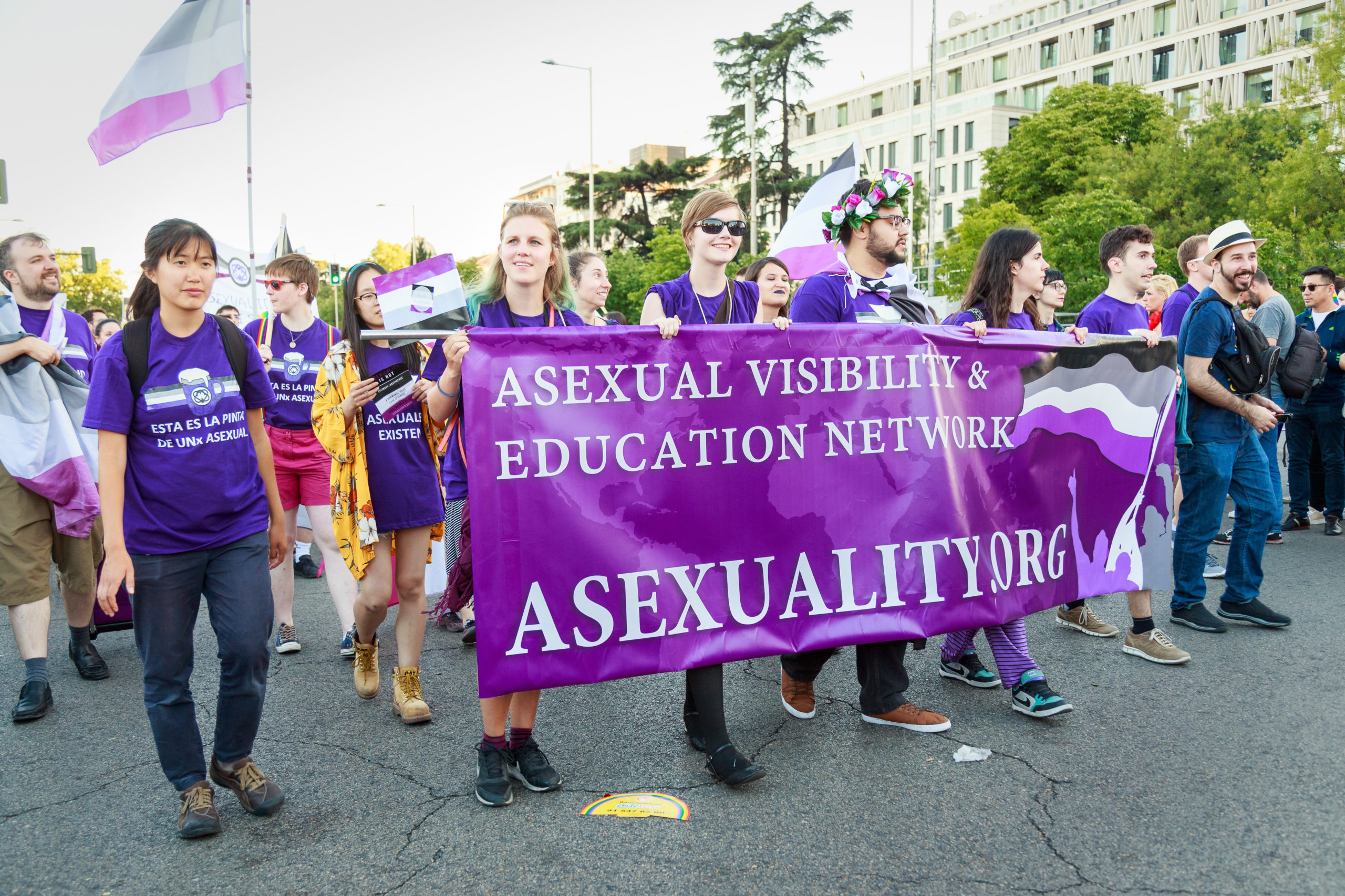 Image showing a march for Asexuality Visibility Day, Copehnagen 