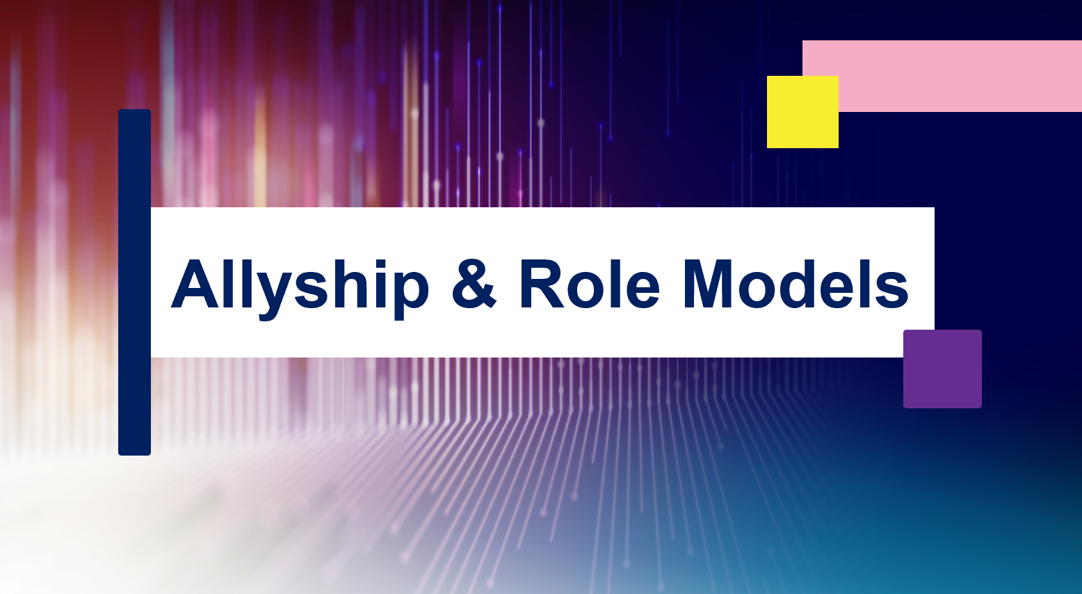 Insights Training Session Image showing title, "Allyship and Role Models" 