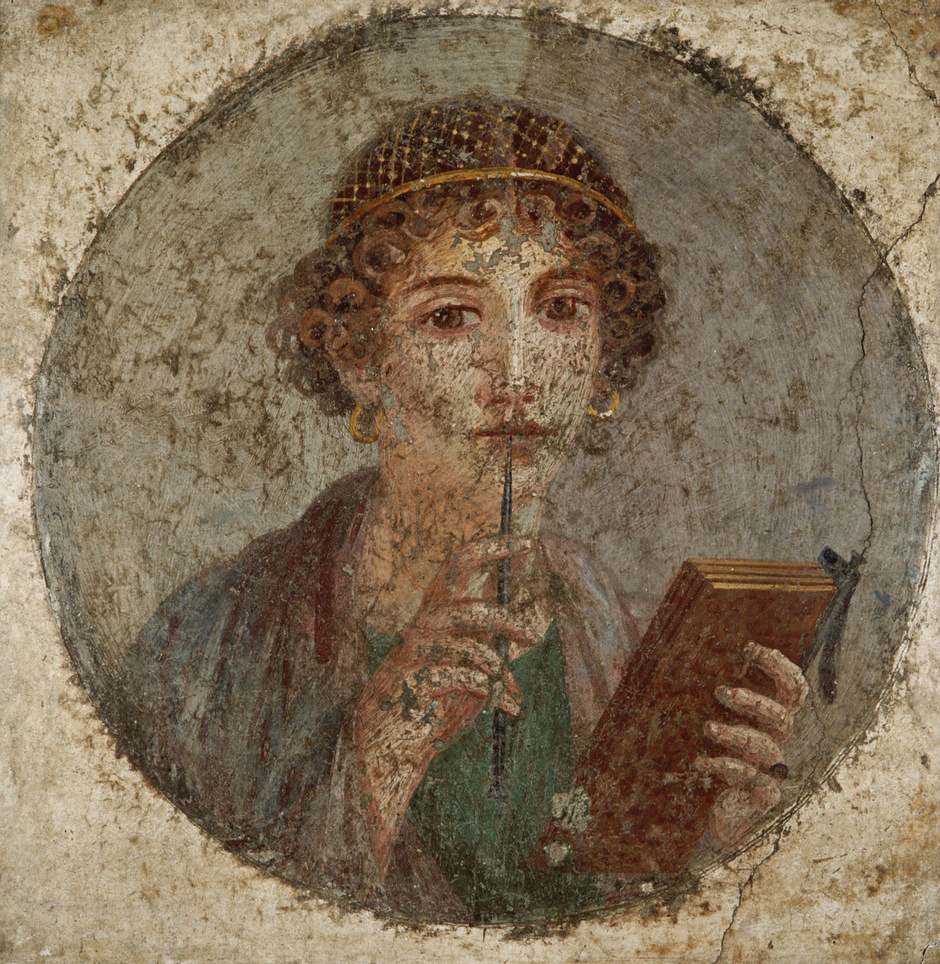 Wall fresco depicting Sappho