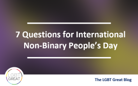 Gradient with title overlay: 7 Questions To Ask on International Non-Binary People’s Day